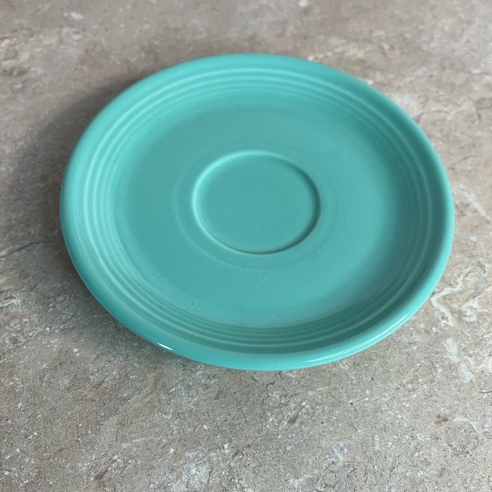 Turquoise Fiestaware Ceramic Saucer Plate